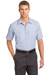 Short Sleeve Striped Industrial Work Shirt