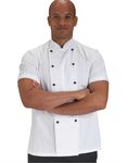 Removable Stud Short Sleeve Chef's Jacket