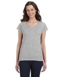 Ladies' SoftStyle® Fitted V-Neck T-Shirt