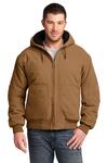 Washed Duck Cloth Insulated Hooded Work Jacket