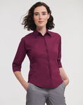 Ladies' 3/4 Sleeve Fitted Stretch Shirt