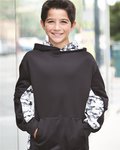 Youth Digital Camo Colorblock Performance Fleece Hooded Sweatshirt