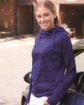 Women's Odyssey Striped Performance Fleece Lapover Hooded Sweatshirt