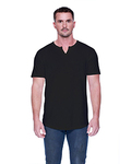 Men's 4.3 oz., CVC  Slit V-Neck T-Shirt