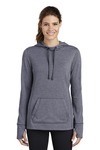 Ladies PosiCharge ® Tri Blend Wicking Fleece Hooded Pullover