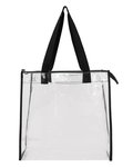 Clear Zippered Tote with Full Gusset