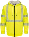 Hi-Visibility Zip-Front Hooded Fleece Sweatshirt with Waffle Lining - Tall Sizes