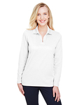 CrownLux Performance® Ladies' Plaited Long Sleeve Polo