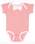 Infant Baby Rib Bow Tie Bodysuit
