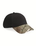 Solid Crown with Camo Visor Cap