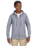 Ladies' Heathered Full-Zip Hooded Sweatshirt