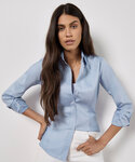 Women's corporate Oxford blouse long-sleeved (tailored fit)