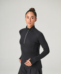 Women's long-sleeved ¼ zip top