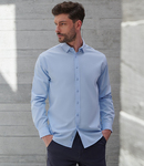 Henbury Long Sleeved Cotton Feel Coolplus® Shirt