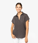 Spasso Ladies Linen Polo Shirt