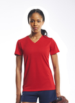 AJ202 Women's V-Neck Tec Tee