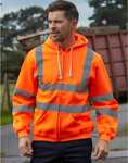 Hi Vis Zipped Hoodie