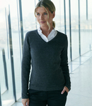 Henbury Ladies Lightweight Cotton Acrylic V Neck Sweater