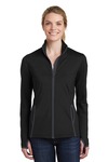 Ladies Sport Wick ® Stretch Contrast Full Zip Jacket