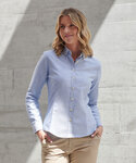 Women's modern long sleeve Oxford shirt