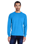Unisex Garment-Dyed Long-Sleeve T-Shirt with Pocket