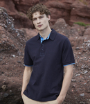 Front Row Contrast Cotton Piqué Polo Shirt