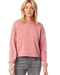 Women's Mineral Wash French Terry Crop Pullover Hoodie