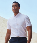 Henbury Modern Short Sleeve Slim Fit Oxford Shirt