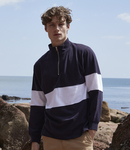 Front Row Panelled 1/4 Zip Neck Top
