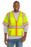 Ansi 107 Class 3 Surveyor Mesh Zippered Two Tone Short Sleeve Vest