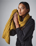 Cable Knit Melange Scarf