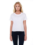 Ladies' 3.5 oz., 100% Cotton Raw-Neck Boxy T-Shirt