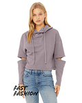 FWD Fashion Ladies' Cut Out Hooded Fleece