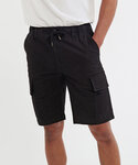 Men’s drawstring cargo utility shorts
