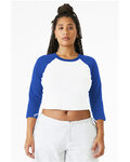 Ladies' Micro Ribbed 3/4 Raglan Baby Tee