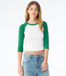Bella Ladies Micro Rib 3/4 Raglan Baby T-Shirt