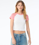 Bella Ladies Micro Rib Raglan Baby T-Shirt