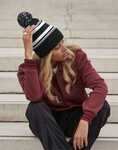 Striped Fan Beanie
