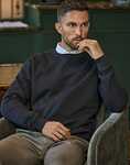 Ribbed Interlock Crewneck