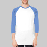 BB453 Poly-Cotton 3/4 Sleeve Raglan