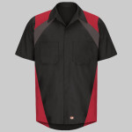 Men's Tri-Color Short Sleeve Shop Shirt