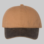 Weathered Canvas Crown with Contrast-Color Visor Cap