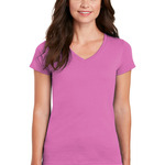Ladies Heavy Cotton ™ 100% Cotton V Neck T Shirt